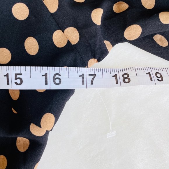 Mink Pink Mini Dress Small Ayat Ruched Polka Dot Ruched Ruffle Hem Long Sleeve - Picture 11 of 15